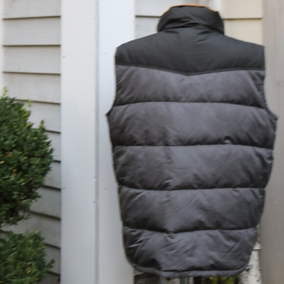 Patagonia 2 Tone Grey Mustard Down Insulated Puffer Vest Sz XL - Picture 7 of 10